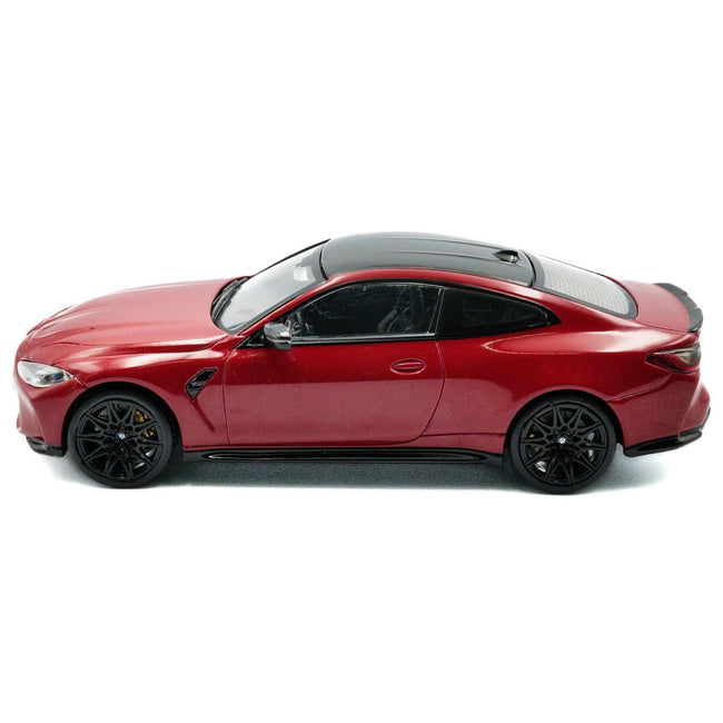 2023 BMW M4 Competition (G82) Imola Red with Black Top 1/43 Diecast Model Car by Solido-Solido-ModelCars.com