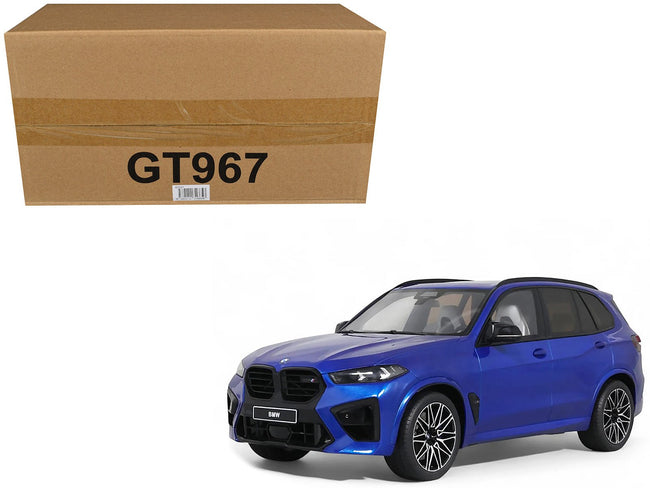 2023 BMW X5 M Competition Blue Metallic with Black Top 1/18 Model Car by GT Spirit-GT Spirit-ModelCars.com