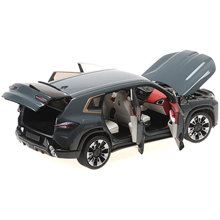 2023 BMW XM Dark Green Metallic with Gold Stripes 1/18 Diecast Model Car by Minichamps - Minichamps - ModelCars.com