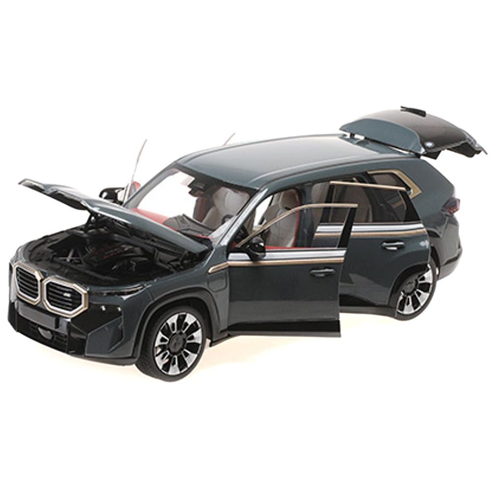 2023 BMW XM Dark Green Metallic with Gold Stripes 1/18 Diecast Model Car by Minichamps-Minichamps-ModelCars.com