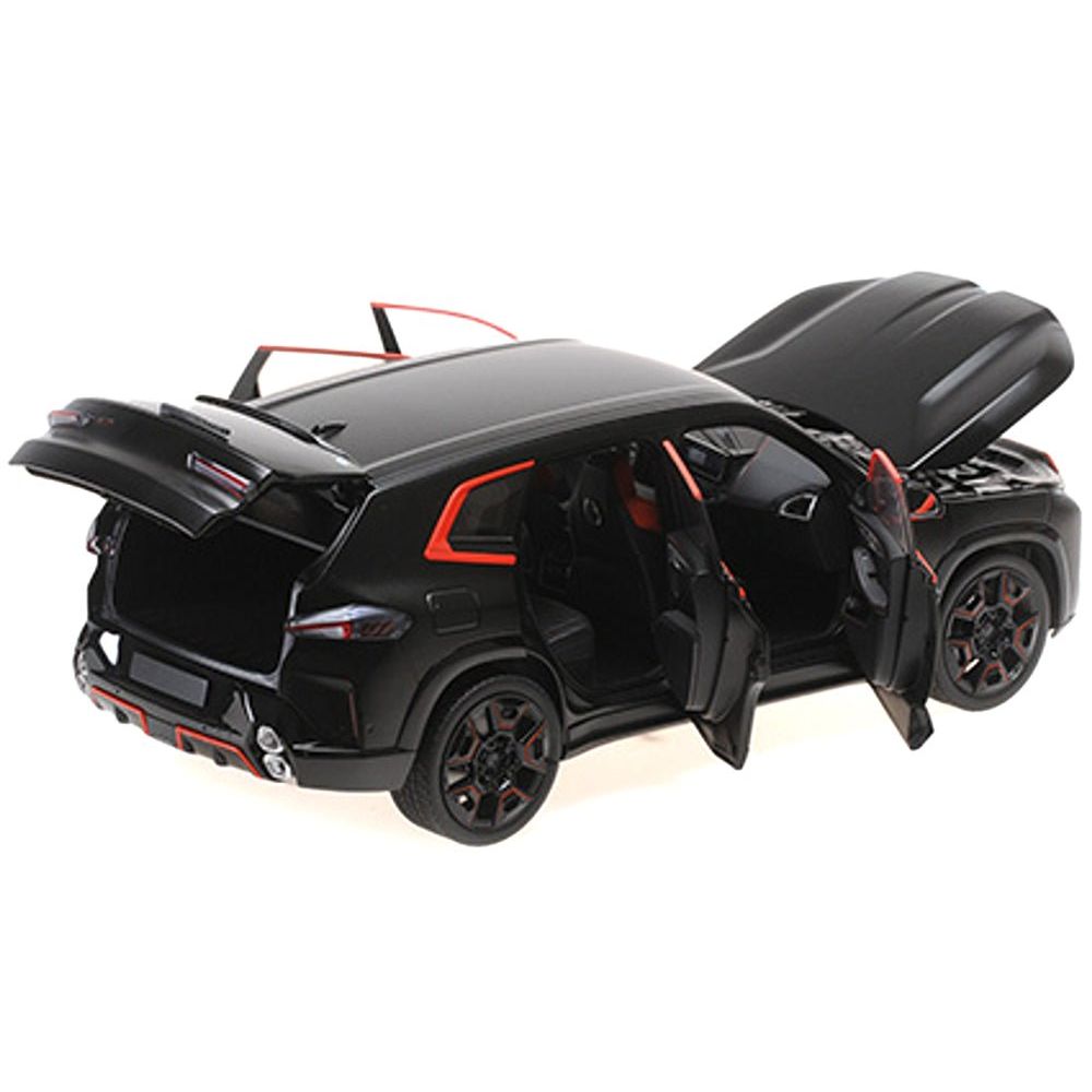 2023 BMW XM Matt Black with Red Stripes 1/18 Diecast Model Car by Minichamps-Minichamps-ModelCars.com