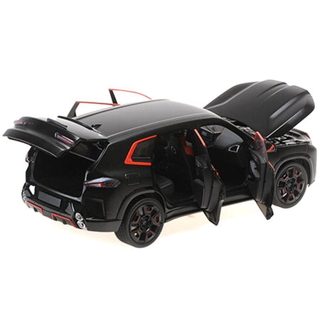 2023 BMW XM Matt Black with Red Stripes 1/18 Diecast Model Car by Minichamps - Minichamps - ModelCars.com