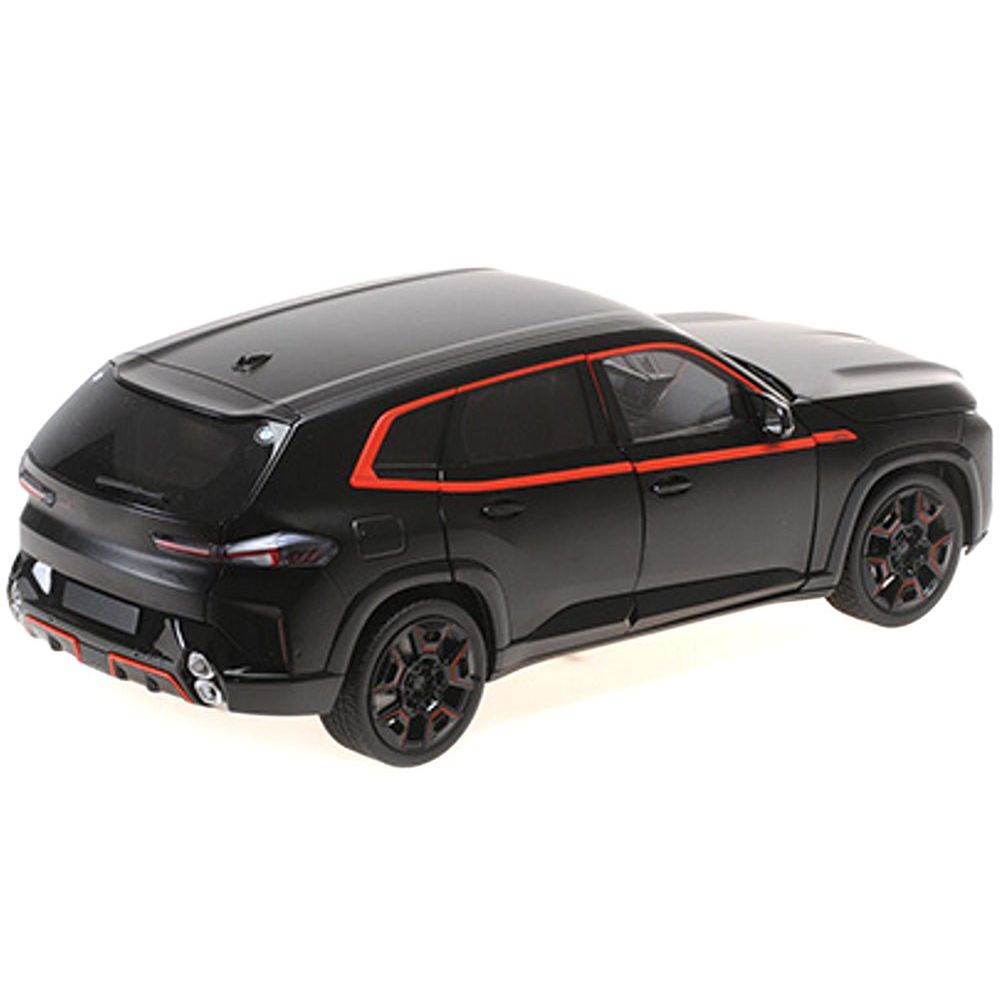 2023 BMW XM Matt Black with Red Stripes 1/18 Diecast Model Car by Minichamps - Minichamps - ModelCars.com