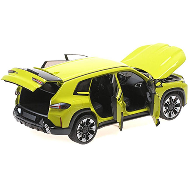 2023 BMW XM Yellow with Black Stripes 1/18 Diecast Model Car by Minichamps - Minichamps - ModelCars.com