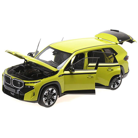 2023 BMW XM Yellow with Black Stripes 1/18 Diecast Model Car by Minichamps - Minichamps - ModelCars.com
