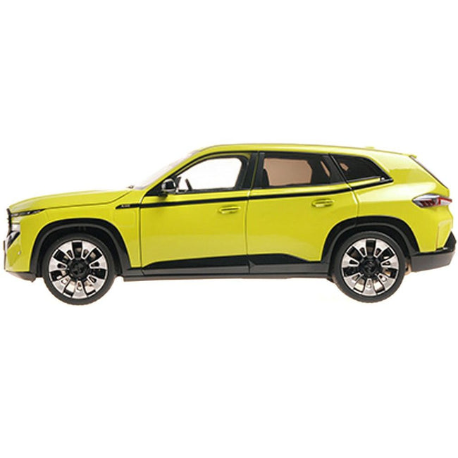 2023 BMW XM Yellow with Black Stripes 1/18 Diecast Model Car by Minichamps - Minichamps - ModelCars.com