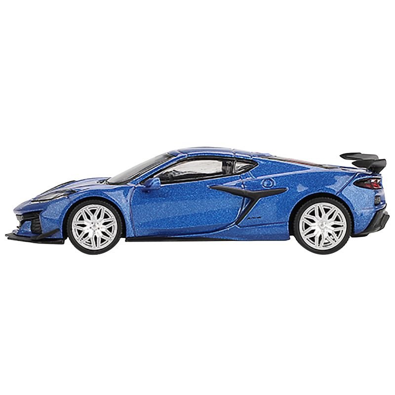 2023 Chevrolet Corvette Z06 Elkhart Lake Blue Metallic Limited Edition 1/64 Diecast Model Car by Mini GT-Mini GT-ModelCars.com