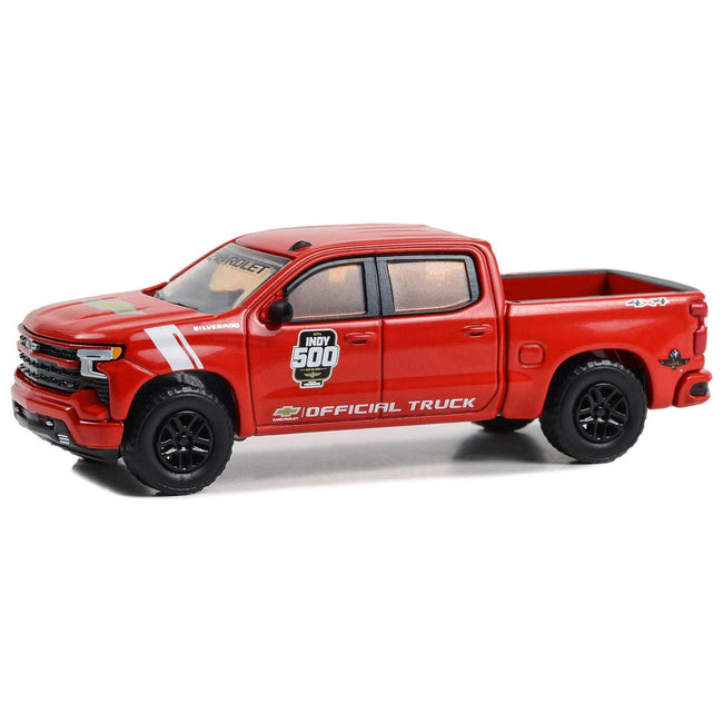 2023 Chevrolet Silverado 1500 Pickup Truck "107th Running of the Indianapolis 500 Official Truck" Red "Hobby Exclusive" Series 1/64 Diecast Model Car by Greenlight - Greenlight - ModelCars.com