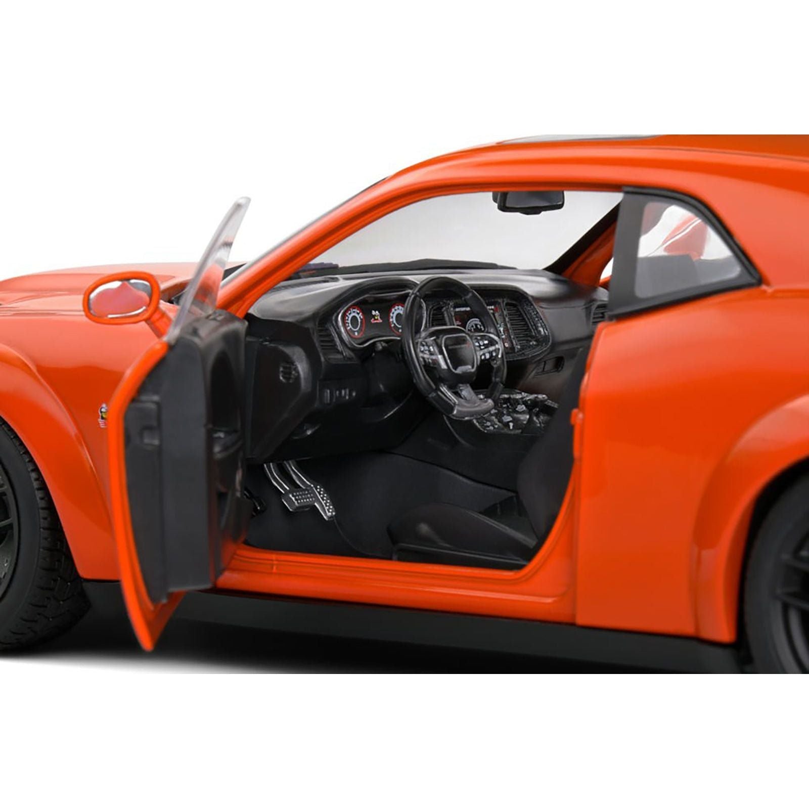2023 Dodge Challenger R/T Scat Pack Widebody 01 "Hazzard Tribute" Orange 1/18 Diecast Model Car by Solido - Solido - ModelCars.com
