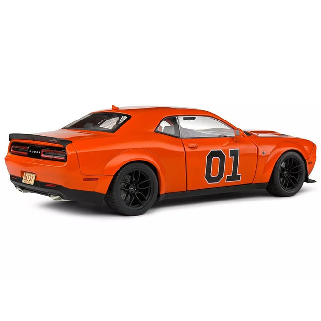 2023 Dodge Challenger R/T Scat Pack Widebody #01 "Hazzard Tribute" Orange 1/18 Diecast Model Car by Solido-Solido-ModelCars.com