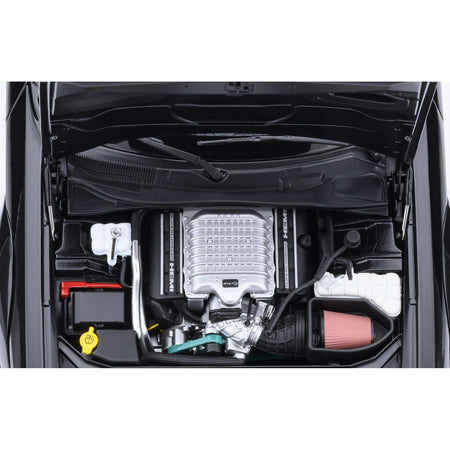 2023 Dodge Challenger SRT Super Stock Pitch Black with Red Interior 1/18 Model Car by Autoart-Autoart-ModelCars.com