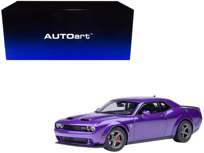 2023 Dodge Challenger SRT Super Stock Plum Crazy Purple 1/18 Model Car by Autoart-Autoart-ModelCars.com