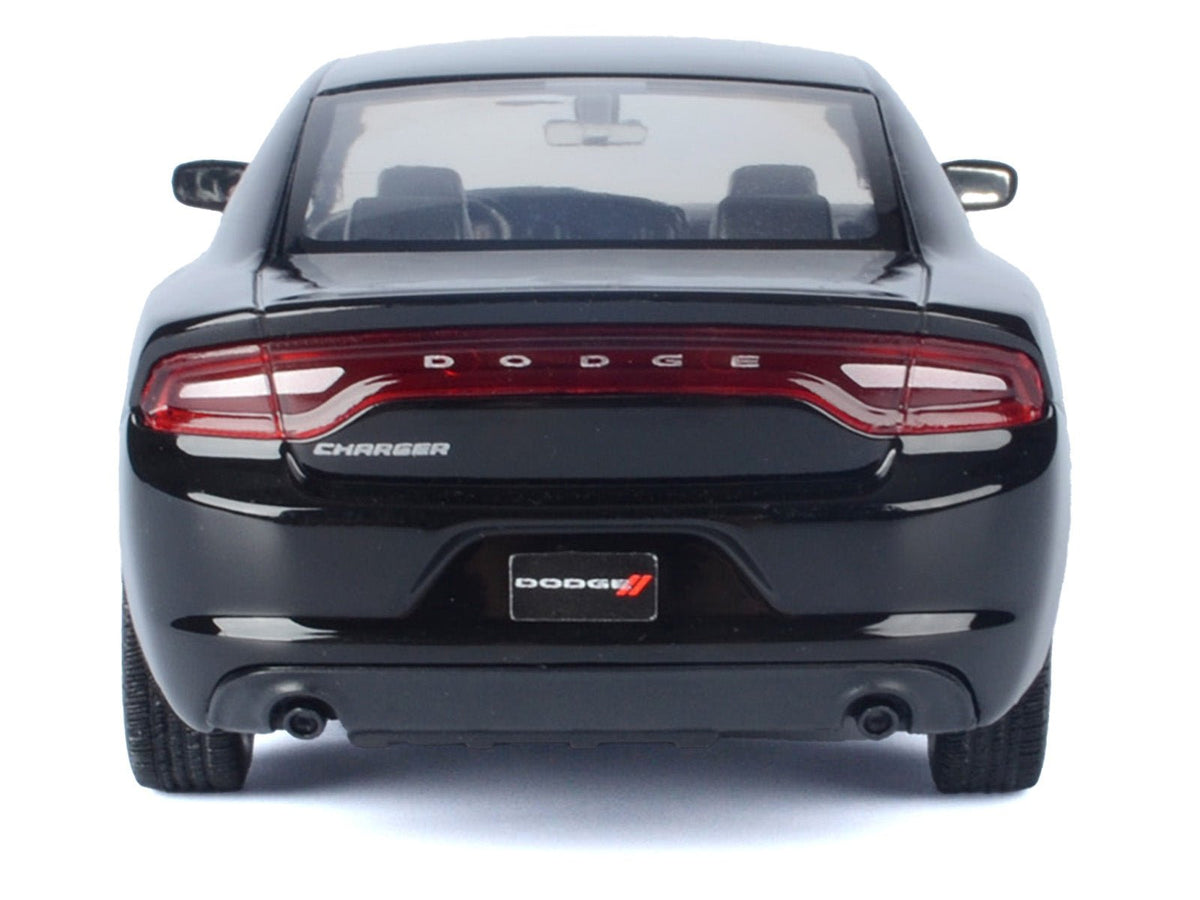 2023 Dodge Charger Pursuit Police Car Black "Custom Builder's Kit - Law Enforcement and Public Service" Series 1/24 Diecast Model Car by Motormax-Motormax-ModelCars.com