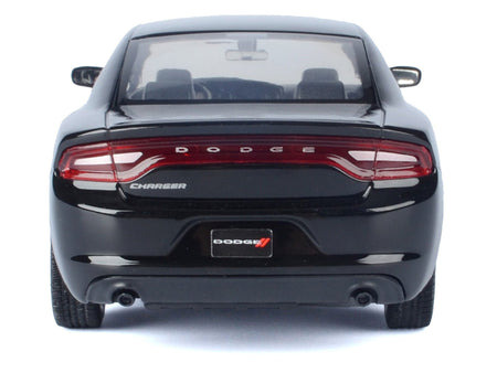 2023 Dodge Charger Pursuit Police Car Black "Custom Builder's Kit - Law Enforcement and Public Service" Series 1/24 Diecast Model Car by Motormax-Motormax-ModelCars.com