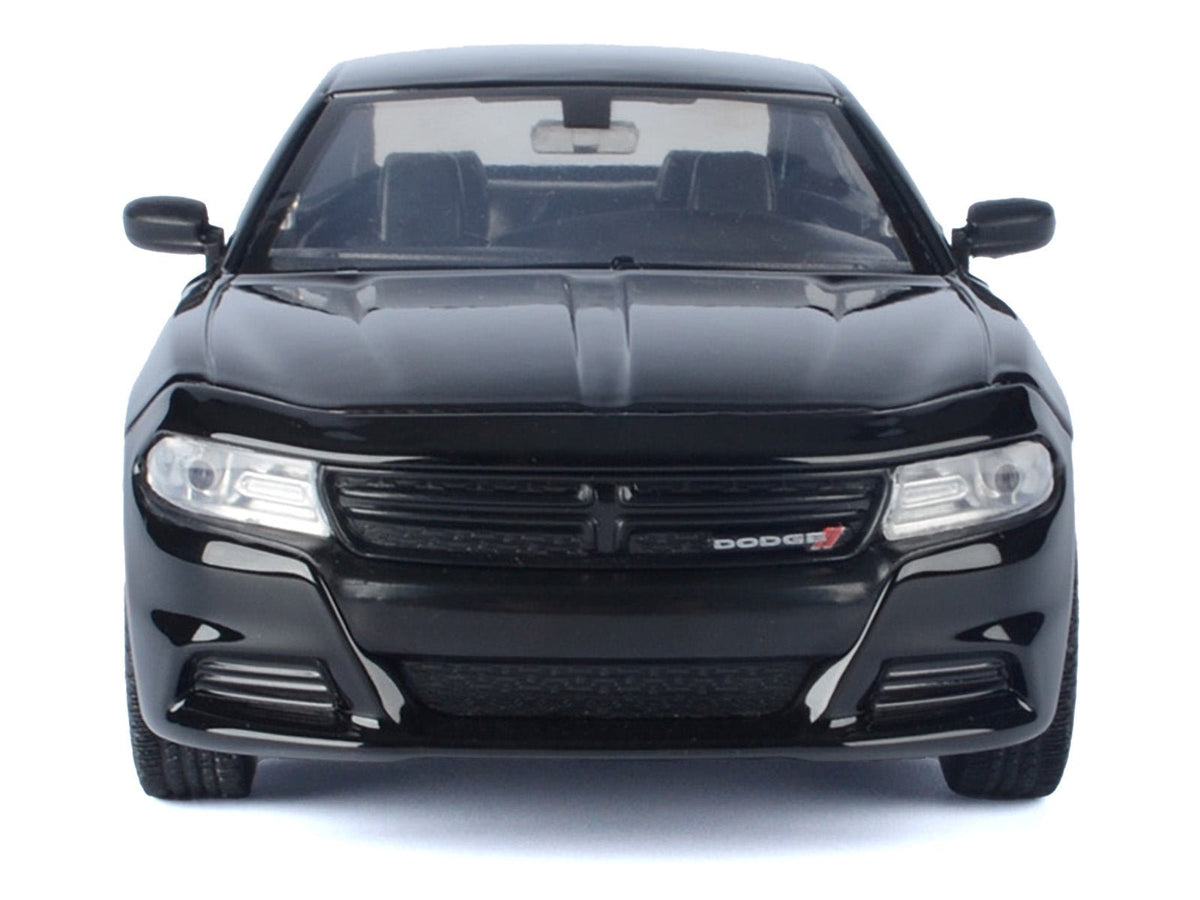 2023 Dodge Charger Pursuit Police Car Black "Custom Builder's Kit - Law Enforcement and Public Service" Series 1/24 Diecast Model Car by Motormax-Motormax-ModelCars.com
