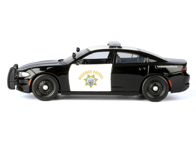 2023 Dodge Charger Pursuit Police Car "California Highway Patrol" Black and White "Law Enforcement and Public Service" Series 1/24 Diecast Model Car by Motormax-Motormax-ModelCars.com