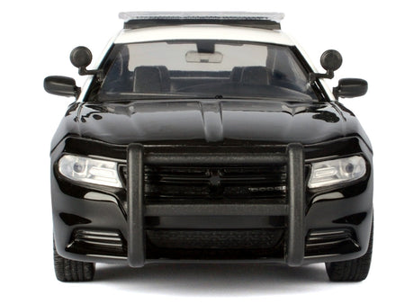 2023 Dodge Charger Pursuit Police Car "LAPD (Los Angeles Police Department)" Black and White "Law Enforcement and Public Service" Series 1/24 Diecast Model Car by Motormax-Motormax-ModelCars.com