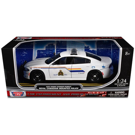 2023 Dodge Charger Pursuit Police Car "RCMP (Royal Canadian Mounted Police)" White "Law Enforcement and Public Service" Series 1/24 Diecast Model Car by Motormax - Motormax - ModelCars.com