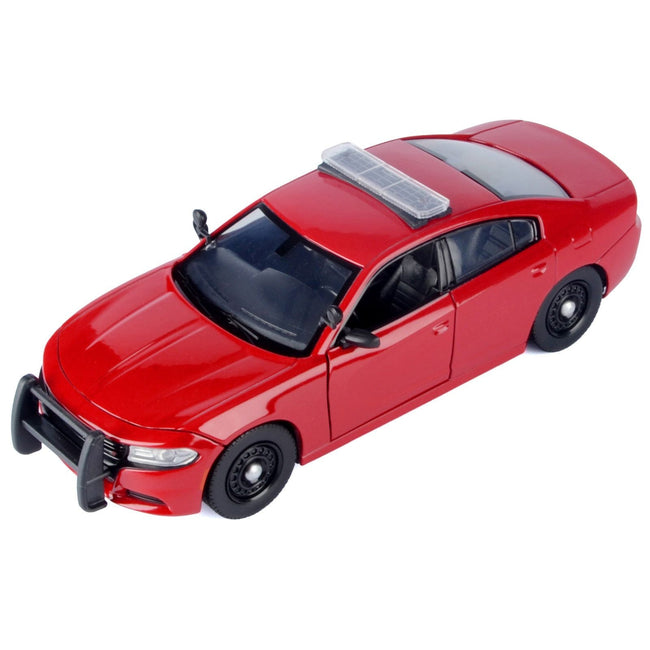 2023 Dodge Charger Pursuit Police Car Red "Law Enforcement and Public Service" Series 1/24 Diecast Model Car by Motormax-Motormax-ModelCars.com