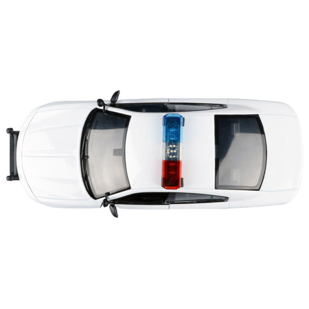 2023 Dodge Charger Pursuit Police Car Unmarked White with Flashing Light Bar Front and Rear Lights and 2 Sounds "Builder's Kit" 1/24 Diecast Model Car by Motormax-Motormax-ModelCars.com