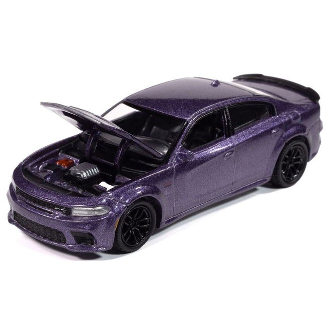 2023 Dodge Charger R/T Scat Pack Plum Crazy Metallic "Modern Muscle" Series 1/64 Diecast Model Car by Auto World-Autoworld-ModelCars.com