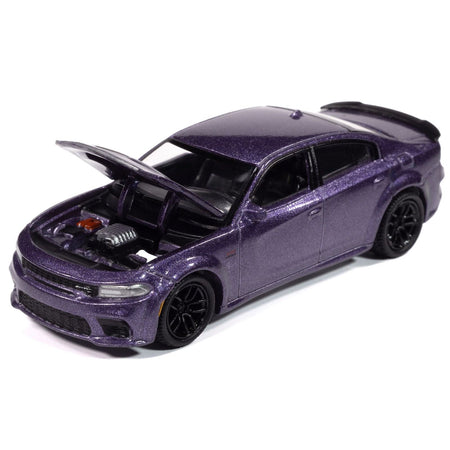 2023 Dodge Charger R/T Scat Pack Plum Crazy Metallic "Modern Muscle" Series 1/64 Diecast Model Car by Auto World - Autoworld - ModelCars.com