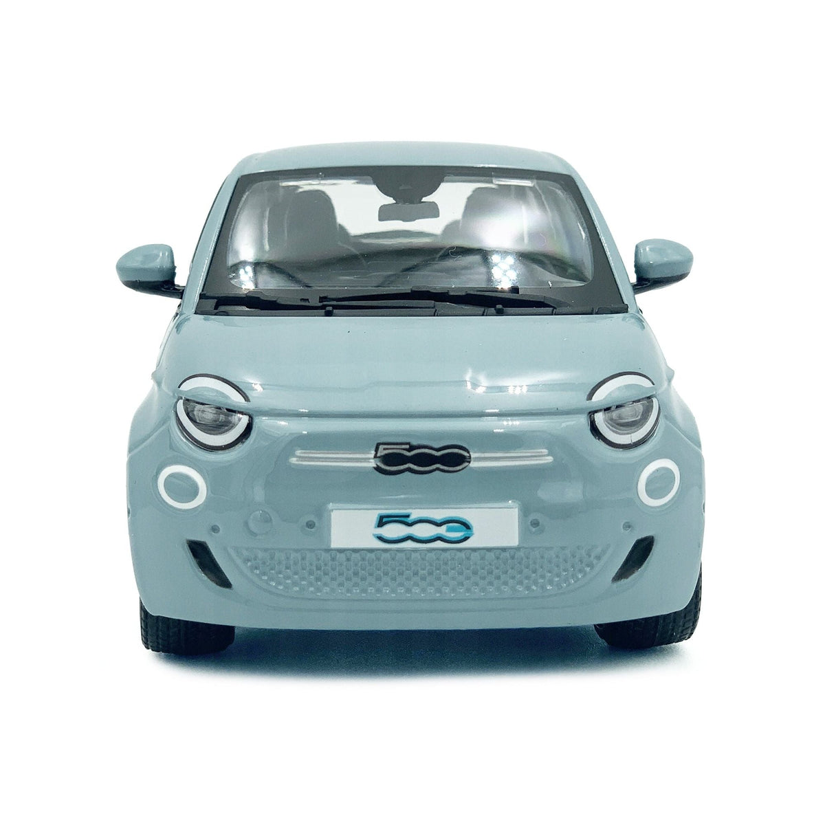 2023 Fiat 500e Light Blue 1/24 Diecast Model Car by Bburago-Bburago-ModelCars.com