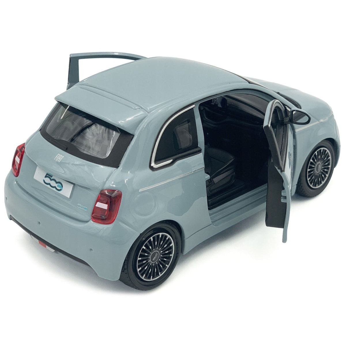 2023 Fiat 500e Light Blue 1/24 Diecast Model Car by Bburago-Bburago-ModelCars.com