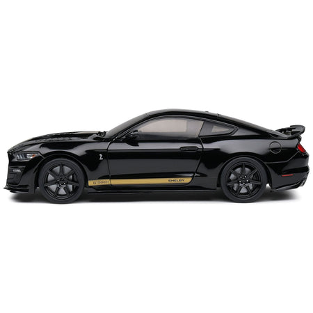 2023 Ford Mustang Shelby GT500 - H Black with Gold Stripes 1/18 Diecast Model Car by Solido - Solido - ModelCars.com