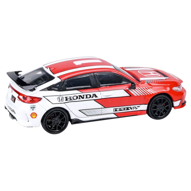 2023 Honda Civic Type R FL5 Red and White "Indycar Pace Car" 1/64 Diecast Model Car by Paragon Models-Paragon-ModelCars.com