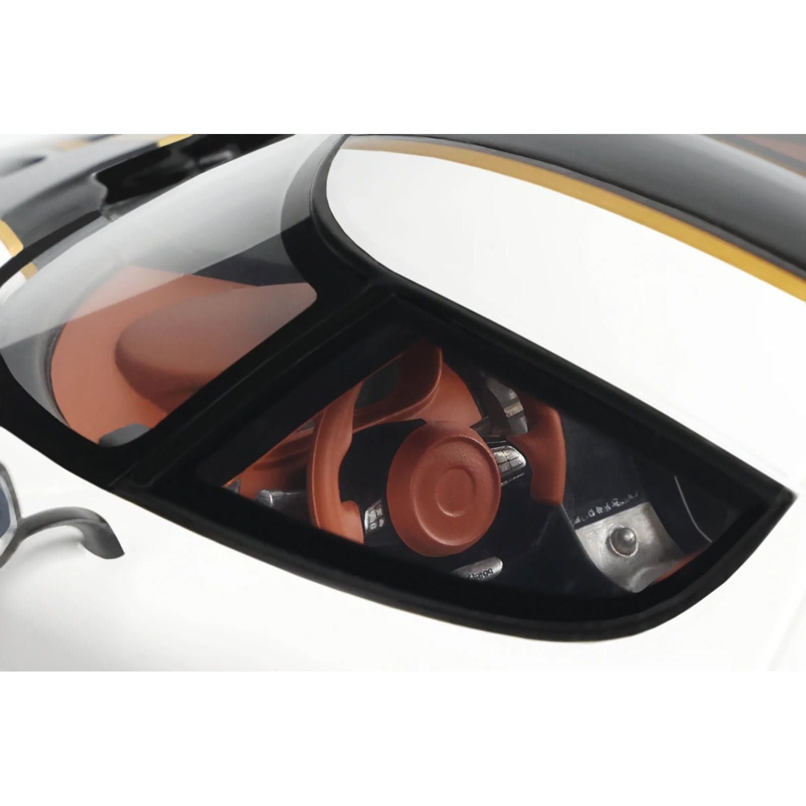 2023 Koenigsegg Regera White with Black Stripes 1/18 Model Car by GT Spirit - GT Spirit - ModelCars.com