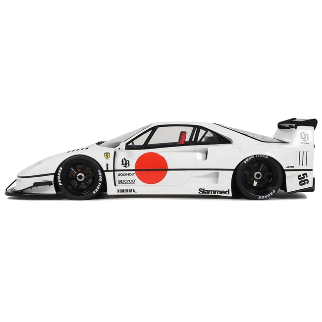 2023 LB-Works F40 White with Graphics 1/18 Model Car by GT Spirit-GT Spirit-ModelCars.com