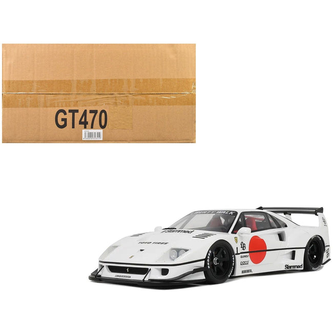2023 LB-Works F40 White with Graphics 1/18 Model Car by GT Spirit-GT Spirit-ModelCars.com
