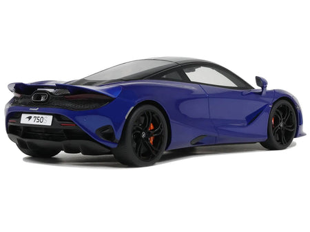 2023 McLaren 750S Coupe Blue Metallic with Black Top 1/18 Model Car by GT Spirit-GT Spirit-ModelCars.com