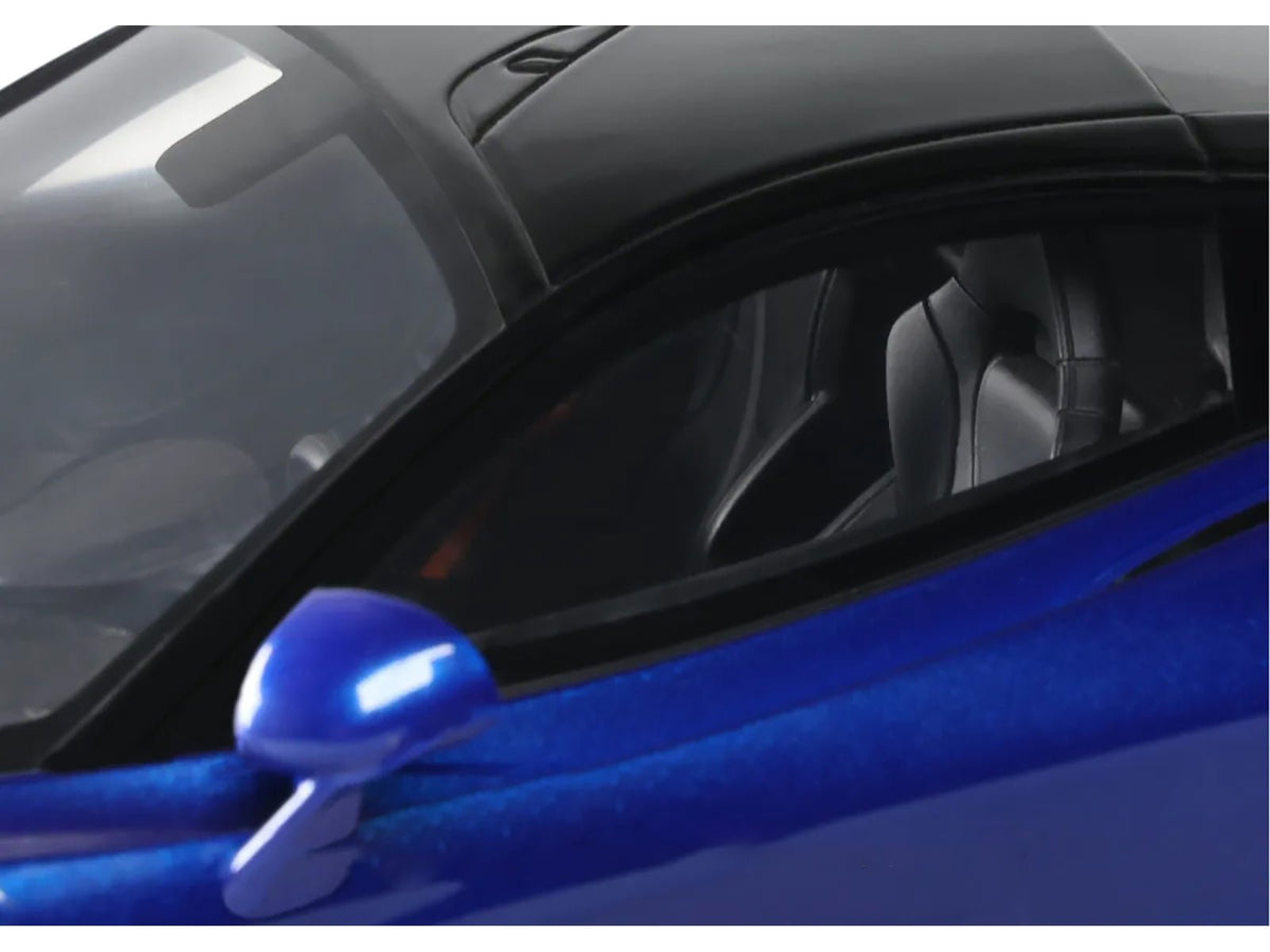 2023 McLaren 750S Coupe Blue Metallic with Black Top 1/18 Model Car by GT Spirit-GT Spirit-ModelCars.com