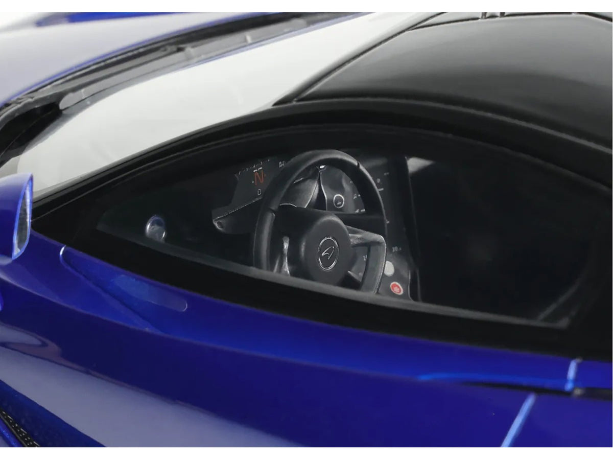 2023 McLaren 750S Coupe Blue Metallic with Black Top 1/18 Model Car by GT Spirit-GT Spirit-ModelCars.com