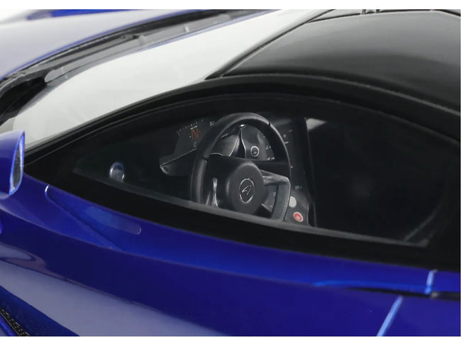 2023 McLaren 750S Coupe Blue Metallic with Black Top 1/18 Model Car by GT Spirit-GT Spirit-ModelCars.com