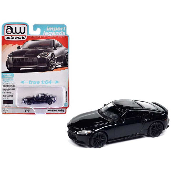 2023 Nissan Z Black Diamond "Import Legends" Series 1/64 Diecast Model Car by Auto World - Autoworld - ModelCars.com