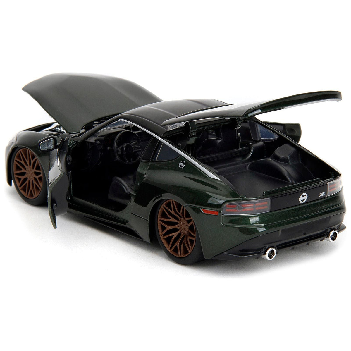2023 Nissan Z Dark Green Metallic with Black Top "Fast X" (2023) Movie "Fast & Furious" Series 1/24 Diecast Model Car by Jada - Jada - ModelCars.com