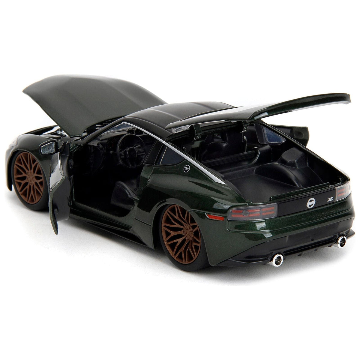 2023 Nissan Z Dark Green Metallic with Black Top "Fast X" (2023) Movie "Fast & Furious" Series 1/24 Diecast Model Car by Jada-Jada-ModelCars.com