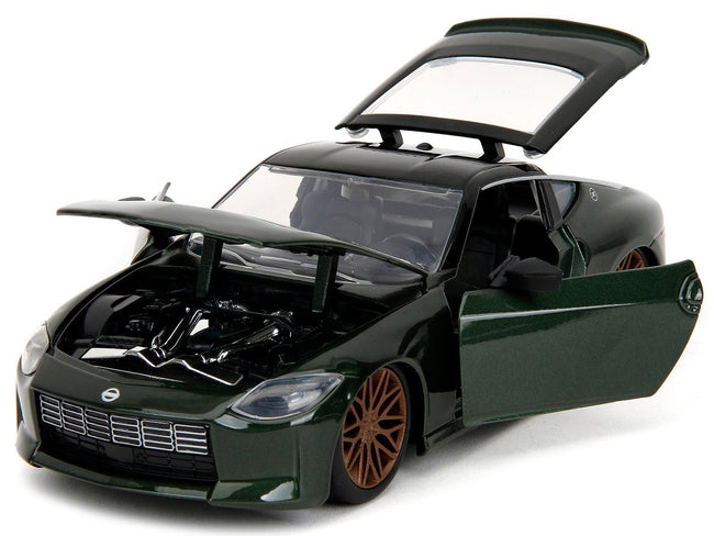 2023 Nissan Z Dark Green Metallic with Black Top "Fast X" (2023) Movie "Fast & Furious" Series 1/24 Diecast Model Car by Jada-Jada-ModelCars.com