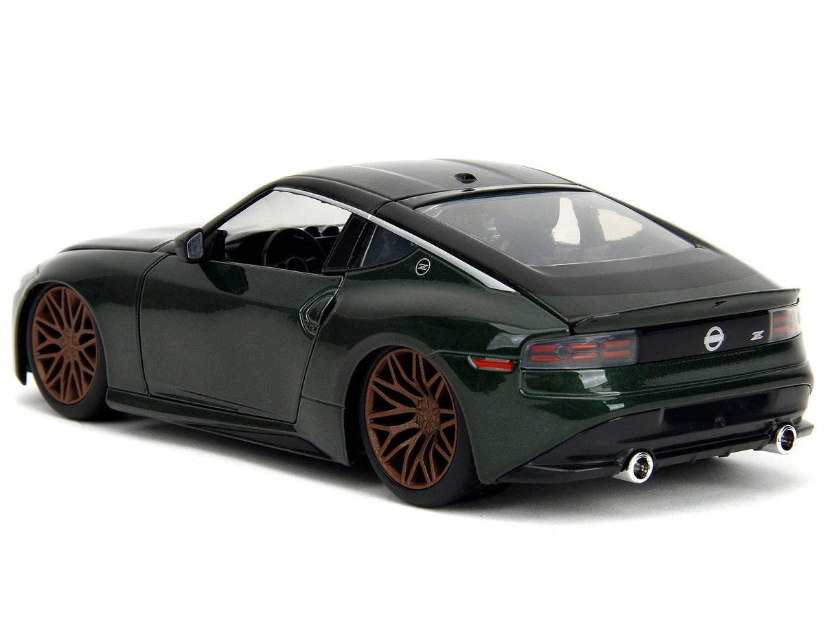 2023 Nissan Z Dark Green Metallic with Black Top "Fast X" (2023) Movie "Fast & Furious" Series 1/24 Diecast Model Car by Jada-Jada-ModelCars.com