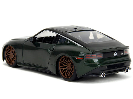 2023 Nissan Z Dark Green Metallic with Black Top "Fast X" (2023) Movie "Fast & Furious" Series 1/24 Diecast Model Car by Jada-Jada-ModelCars.com