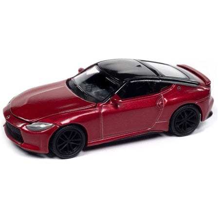 2023 Nissan Z Passion Red Metallic with Black Top "Import Legends" Series 1/64 Diecast Model Car by Auto World - Autoworld - ModelCars.com