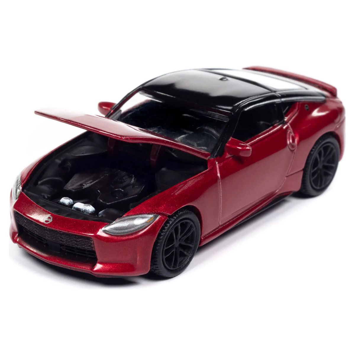 2023 Nissan Z Passion Red Metallic with Black Top "Import Legends" Series 1/64 Diecast Model Car by Auto World-Autoworld-ModelCars.com