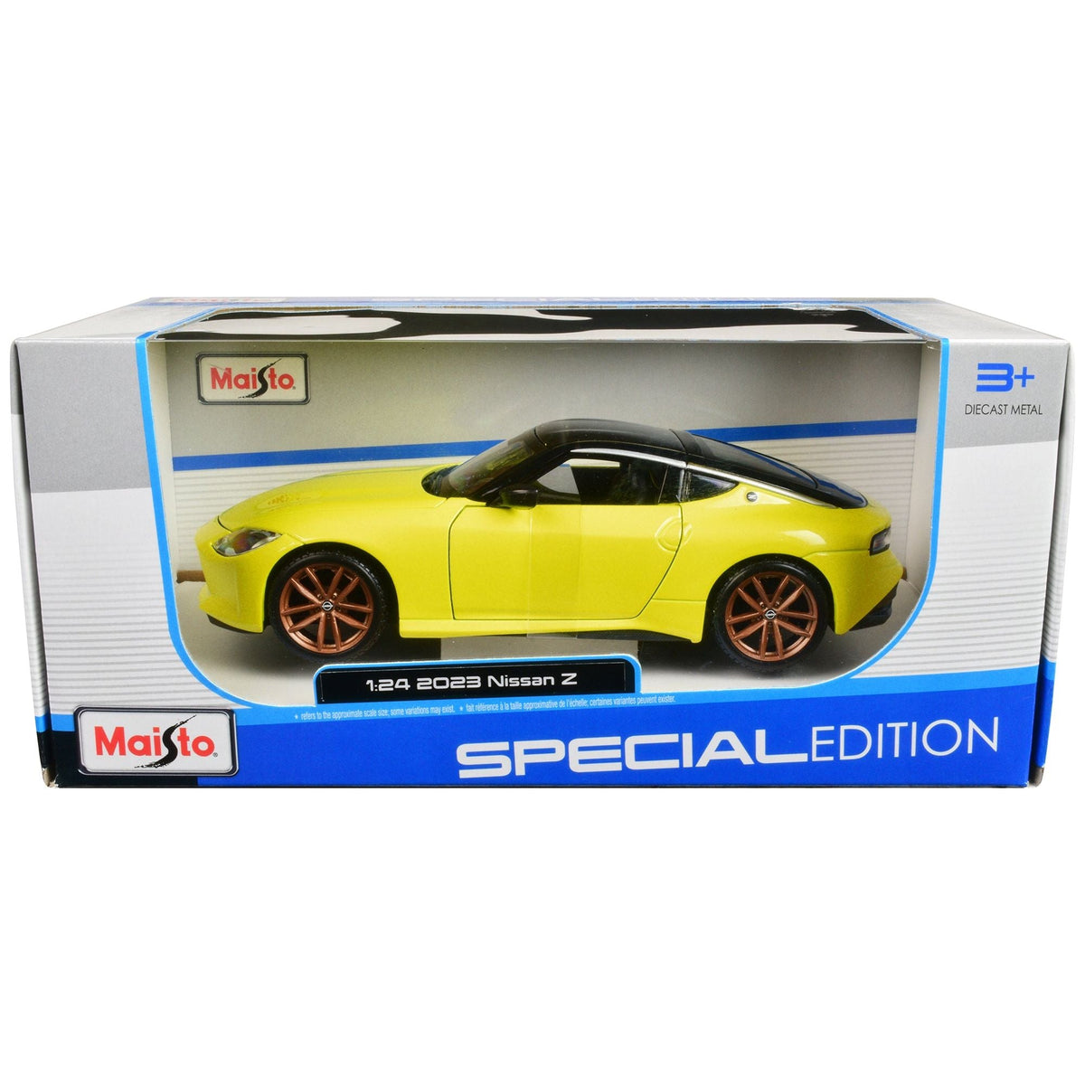 2023 Nissan Z Yellow Metallic with Black Top "Special Edition" Series 1/24 Diecast Model Car by Maisto - Maisto - ModelCars.com