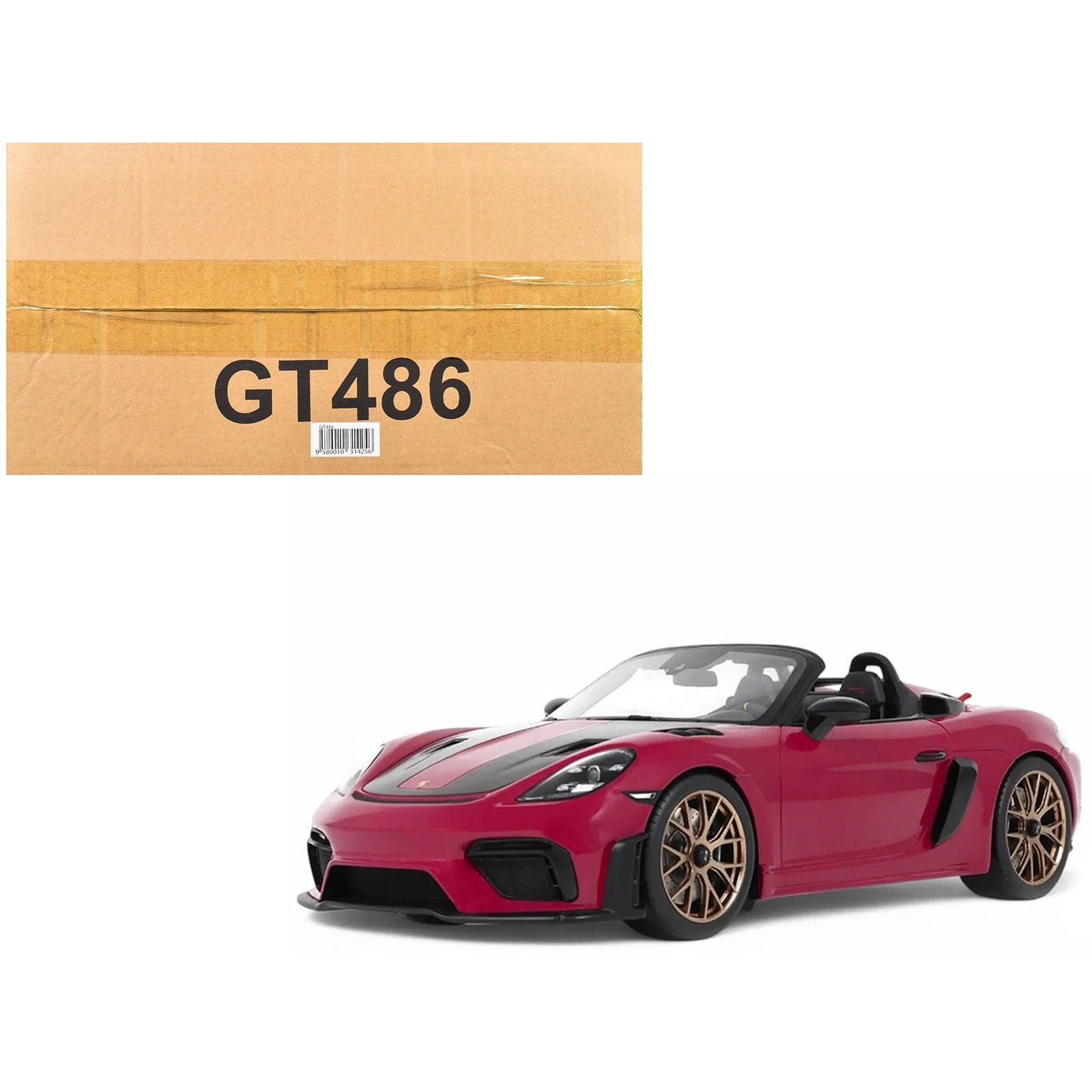 2023 Porsche 718 Spyder RS Purple with Carbon Stripes 1/18 Model Car by GT Spirit - GT Spirit - ModelCars.com