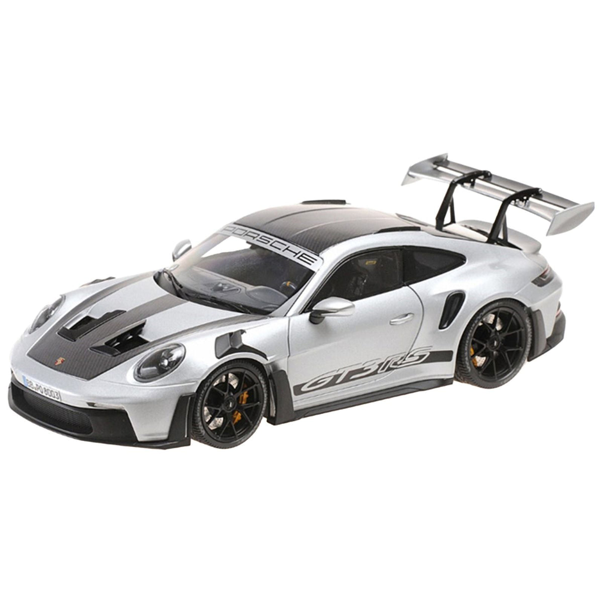 2023 Porsche 911 (992) GT3 RS "Weissach Package" Silver Metallic Limited Edition to 333 pieces Worldwide 1/18 Diecast Model Car by Minichamps - Minichamps - ModelCars.com