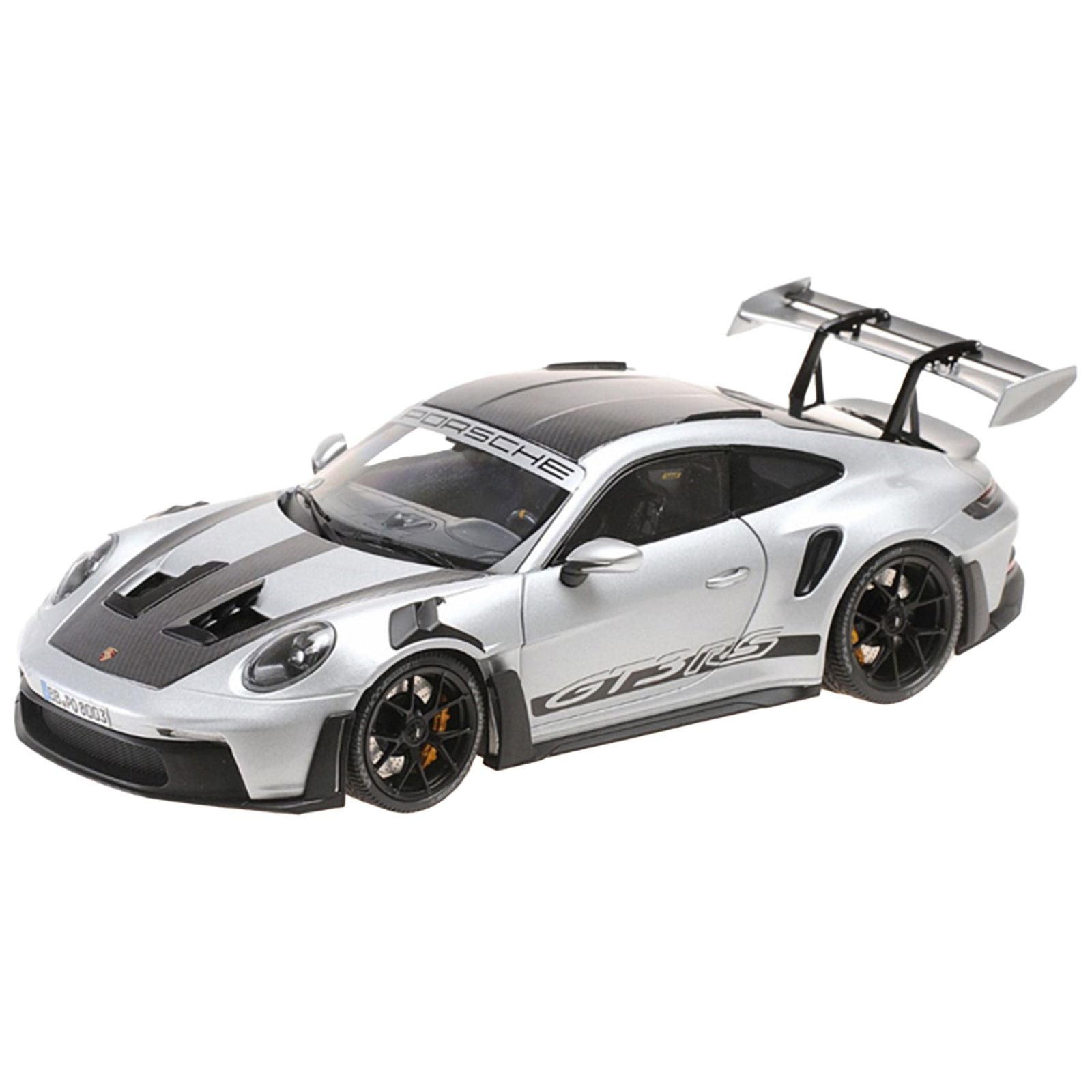 2023 Porsche 911 (992) GT3 RS "Weissach Package" Silver Metallic Limited Edition to 333 pieces Worldwide 1/18 Diecast Model Car by Minichamps - Minichamps - ModelCars.com