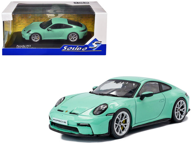2023 Porsche 911 (992) GT3 Touring Mint Green 1/43 Diecast Model Car by Solido-Solido-ModelCars.com